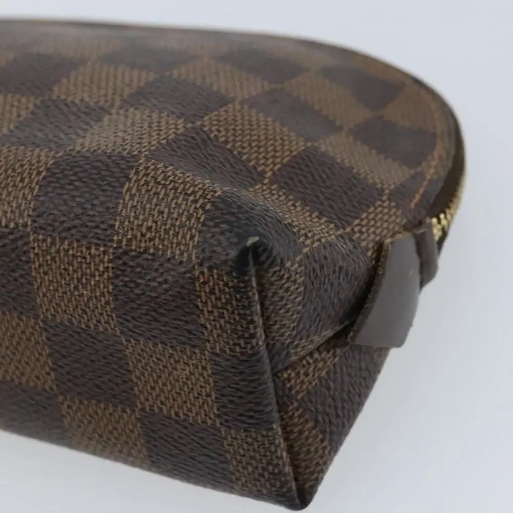 Louis Vuitton Damier Ebene Pochette Cosmetic PM Pouch Brown